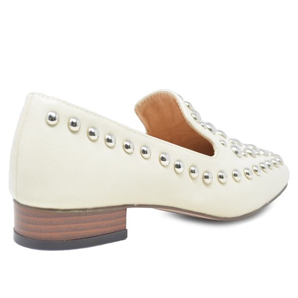 NEW Women's Chase & Chloe Studded Mule Loafer NUDE - Picture 3 of 3
